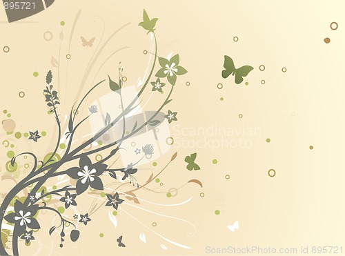 Image of Floral Decorative background