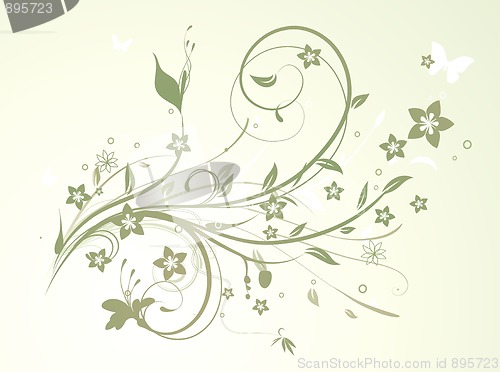 Image of Floral Decorative background