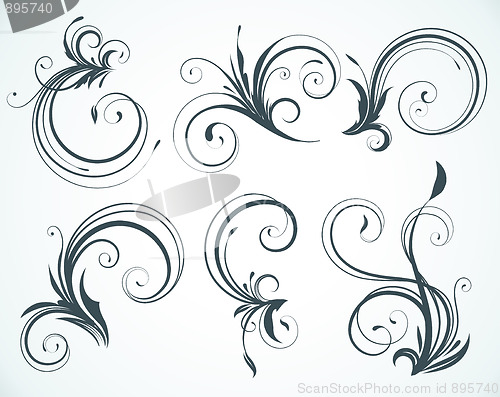 Image of  decorative floral elements 