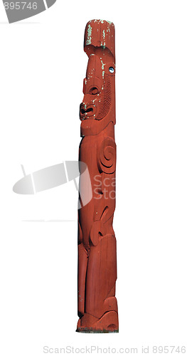 Image of Maori Warrior Carved Pole