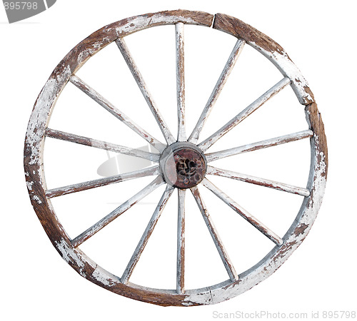 Image of Old Wooden Wheel