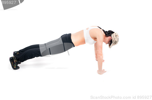 Image of Fitness instructor isolated on white 