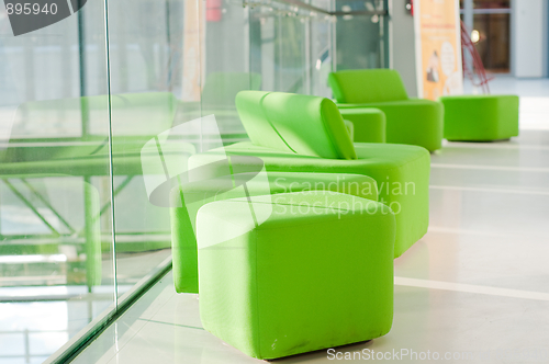 Image of Green armchairs