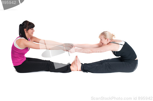 Image of Fitness instructors  isolated on white 