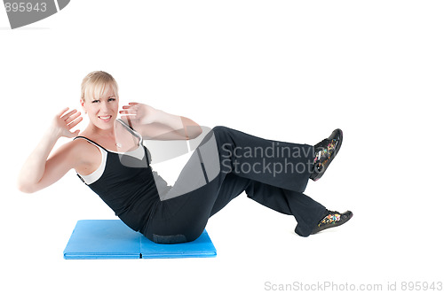 Image of Fitness instructor  isolated on white 
