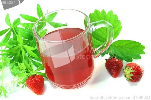 Image of strawberry-woodruff tea