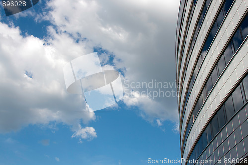 Image of Blue sky and modern building