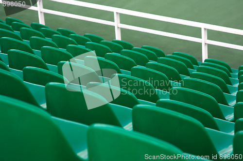 Image of Emty green seats