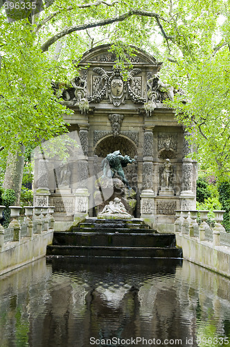 Image of the Medicic Fountain Luxembourg Gardens Paris France