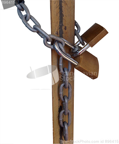 Image of Two Padlocks & Chain 