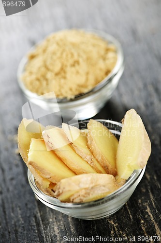 Image of Sliced and ground ginger