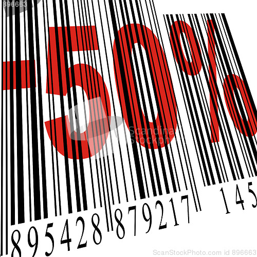 Image of bar code, discount 50