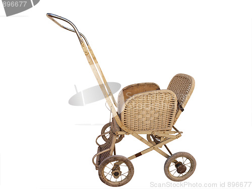 Image of Antique Cane Push Chair