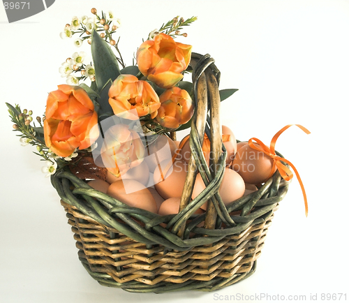 Image of easter basket with eggs