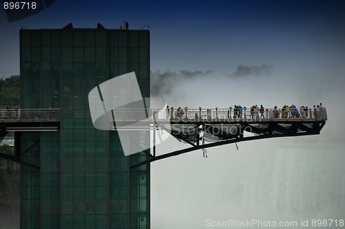 Image of Suspended Bridge over Niagara Falls