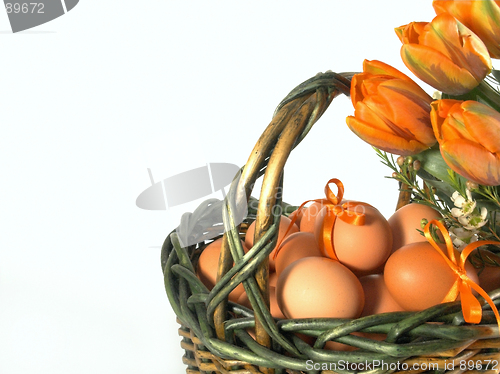 Image of easter basket with eggs