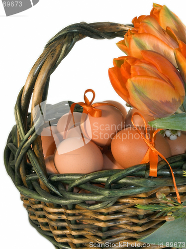 Image of easter basket with eggs