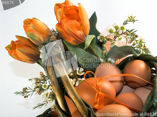 Image of easter basket with eggs