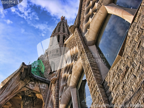 Image of Sagrada Familia from the Ground, Barcelona, Spain