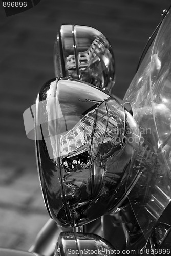 Image of Motorbike Lamp Reflection, Oslo