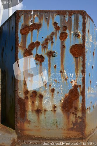 Image of Rusty steel in a harbor