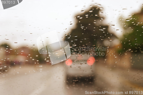 Image of Traffic and Water Drops