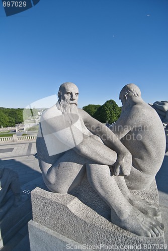 Image of Statue in a Park of Oslo, Norway, May 2009