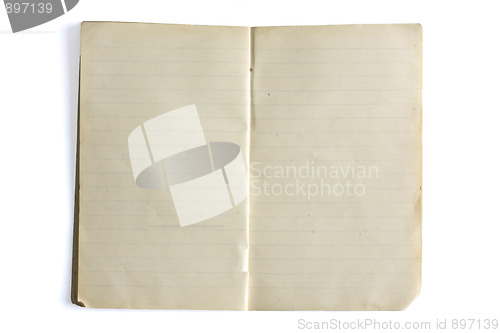 Image of Blank lined old exercise book 