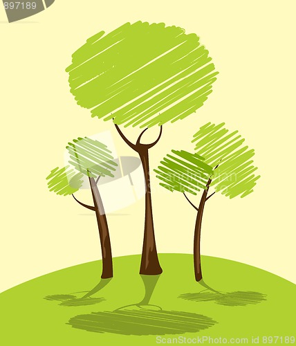 Image of green trees