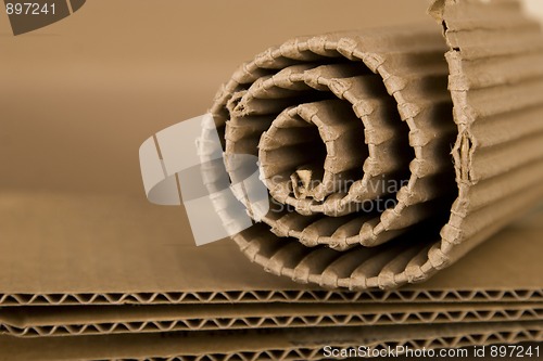 Image of spiral made from cardboard