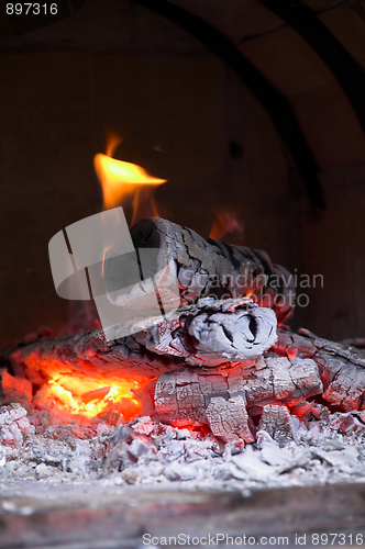 Image of Burning wood