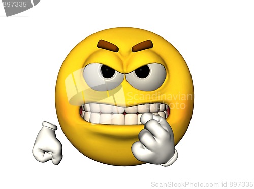 Image of Angry emoticon with baring teeth