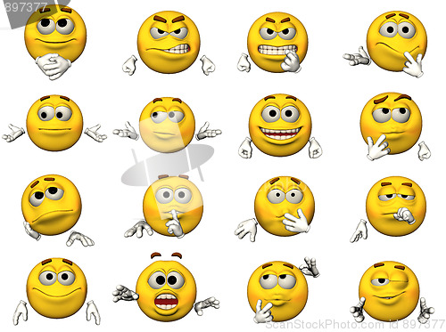 Image of 16 Emoticons