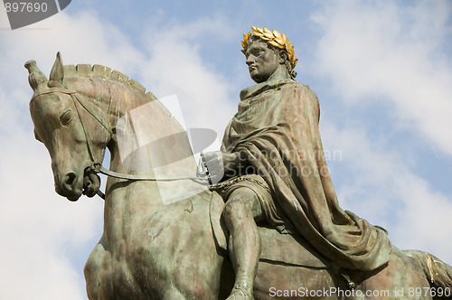 Image of statue Napoleon   Diamant Square Ajaccio Corsica