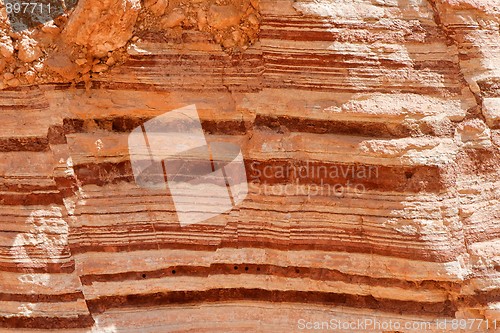 Image of Red striped rock texture