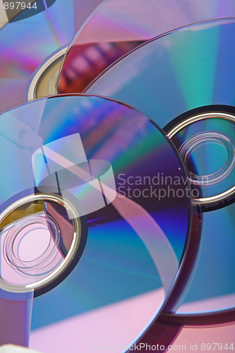 Image of Many CD's isolated
