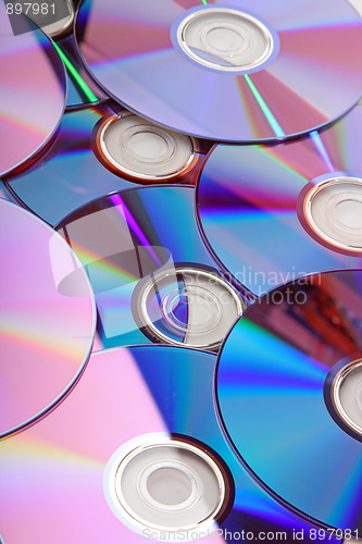 Image of Many CD's isolated