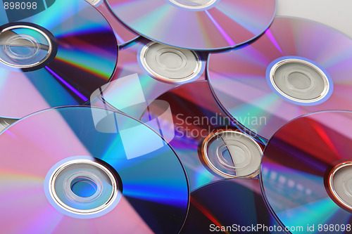 Image of Many CD's isolated