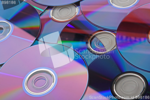 Image of Many CD's isolated