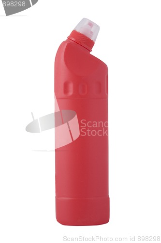 Image of red bottle, cleaning product