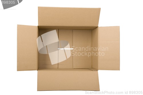 Image of open corrugated cardboard box