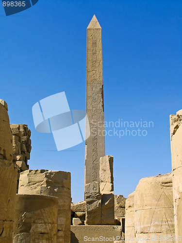 Image of Ancient Obelisk at Karnak Temple, Luxor