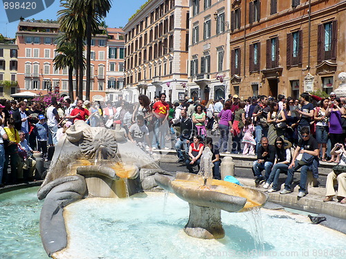 Image of Spanish Steps and Fontana `Barcaccia`