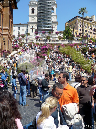 Image of Blossoming Spanish Steps in May days