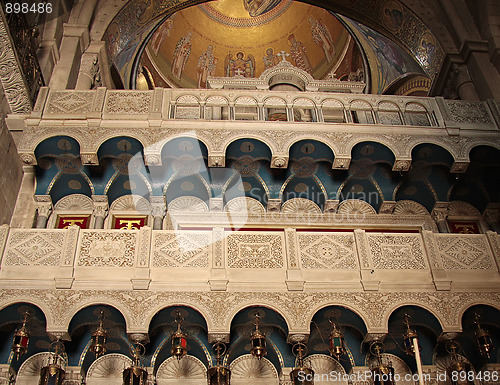 Image of Fragment of interior in Holy Sepulchre Church