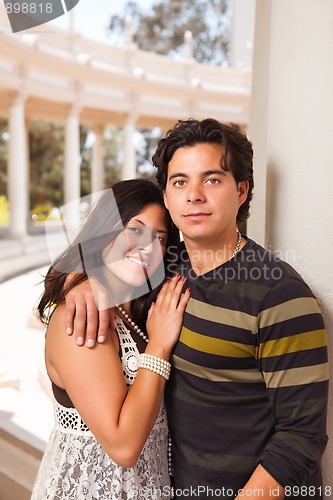 Image of Attractive Hispanic Couple Portrait Outdoors
