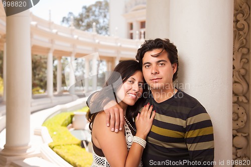 Image of Attractive Hispanic Couple Portrait Outdoors