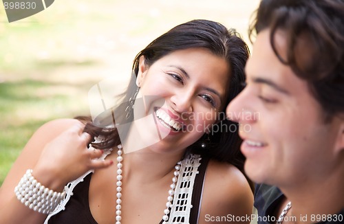 Image of Attractive Hispanic Couple At The Park