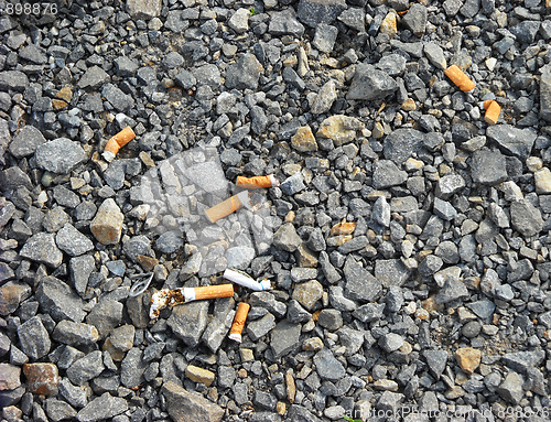 Image of Scattered cigarette butts