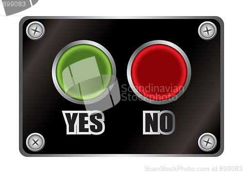 Image of yes no black button